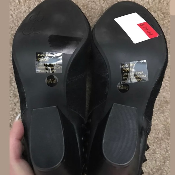 JESSICA SIMPSON CASINO SUEDE ANKLE BOOTIES sz 6.5 - Picture 7 of 8